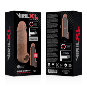 VIRILXL EXTENSION DE PENIS LIQUID SILICONE V7 COULEUR MARRON – Image 7