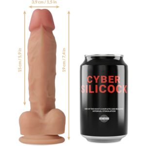 CYBER SILICOCK  PENIS OLIVER REALISTE SILICONE LIQUIDE 3,9 x 19 CM – Image 5