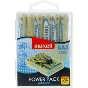 Pack de 24 piles Maxell Alcaline AAA LR03