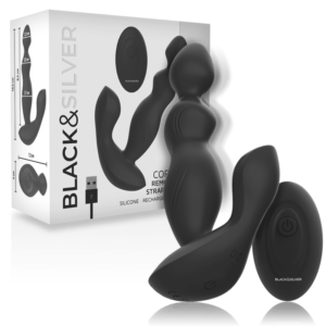 BLACK&SILVER PLUG ANAL VIBRANT A TELECOMMANDER EN SILICONE – Image 5