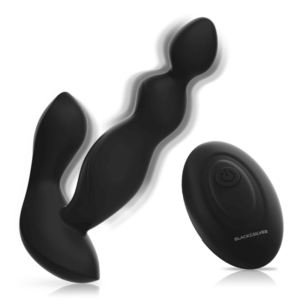 BLACK&SILVER PLUG ANAL VIBRANT A TELECOMMANDER EN SILICONE – Image 3