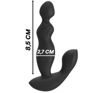 BLACK&SILVER PLUG ANAL VIBRANT A TELECOMMANDER EN SILICONE – Image 4