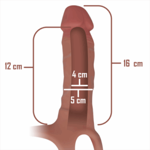 INTENSE - HARNAIS CREUX AVEC GODE EN SILICONE 3,5 x 16 CM – Image 5