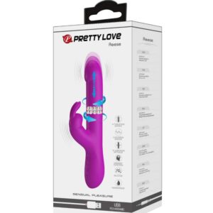 PRETTY LOVE VIBRATEUR AVEC ROTATION REES VIOLET  RECHARGEABLE – Image 8