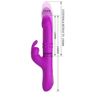 PRETTY LOVE VIBRATEUR AVEC ROTATION REES VIOLET  RECHARGEABLE – Image 6