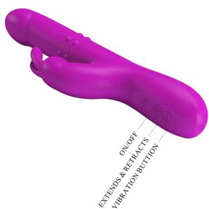 PRETTY LOVE VIBRATEUR AVEC ROTATION REES VIOLET  RECHARGEABLE – Image 5