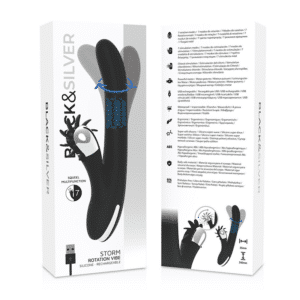 BLACK&SILVER VIBE ROTATEURS ET VIBROMASSEUR AVEC STIMULATEUR POINT G AVEC CLITORIDIEN – Image 9