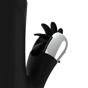 BLACK&SYLVER VIBROMASSEUR ET STIMULATEUR AVEC ROTATIONS EN SILICONE NOIR – Image 3
