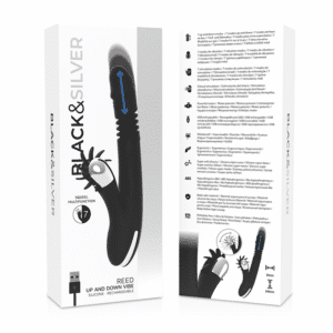 BLACK&SYLVER VIBROMASSEUR ET STIMULATEUR AVEC ROTATIONS EN SILICONE NOIR – Image 9