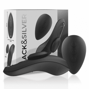 BLACK&SILVER - CULOTTE VIBRANTE RECHARGEABLE EN SILICONE  NOIRE – Image 5