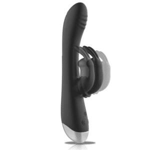 BLACK&SILVER DJ ADAM VIBROMASSEUR & STIMULATEUR NOIR RECHARGEABLE EN SILICONE – Image 4