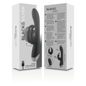 BLACK&SILVER DJ ADAM VIBROMASSEUR & STIMULATEUR NOIR RECHARGEABLE EN SILICONE – Image 9