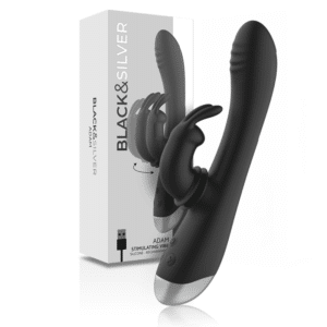BLACK&SILVER DJ ADAM VIBROMASSEUR & STIMULATEUR NOIR RECHARGEABLE EN SILICONE – Image 7