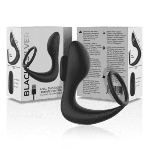 BLACK&SILVER - MASSAGER ANAL EN SILICONE RECHARGEABLE AVEC TÉLÉCOMMANDE NOIR – Image 7