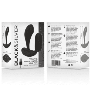 BLACK&SILVER DWAYNE PLUG ANAL AVEC TÉLÉCOMMANDE EN SILICONE NOIR – Image 7