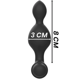 BLACK&SILVER  TUCKER PLUG ANAL EN SILICONE  AVEC TÉLÉCOMMANDE SMALL – Image 5