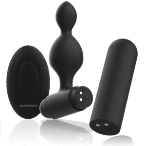 BLACK&SILVER  TUCKER PLUG ANAL EN SILICONE  AVEC TÉLÉCOMMANDE SMALL – Image 4