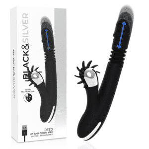 BLACK&SYLVER VIBROMASSEUR ET STIMULATEUR AVEC ROTATIONS EN SILICONE NOIR – Image 8