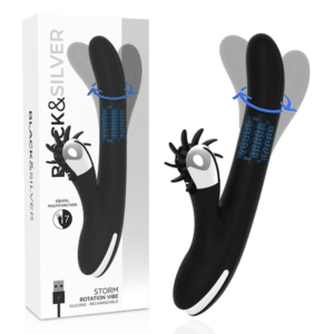 BLACK&SILVER VIBE ROTATEURS ET VIBROMASSEUR AVEC STIMULATEUR POINT G AVEC CLITORIDIEN – Image 8