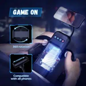 GAME CUP - MASTURBATEUR À VIBRATION DE POUSSÉE AVEC FONCTION CHAUFFANTE ET SUPPORT MOBILE - NOIR – Image 3