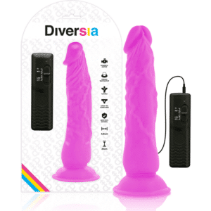 DIVERSIA™ - GODE VIBRANT FLEXIBLE AVEC TELECOMMANDE 21 CM - VIOLET – Image 8