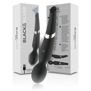 BLACK&SILVER - BECK MASSEUR EN SILICONE AVEC ASPIRATION RECHARGEABLE  NOIR – Image 7
