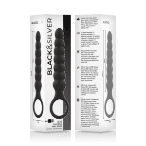 BLACK&SILVER™ BOB PUISSANT DILATATEUR ANAL VIBRANT  RECHARGEABLE EN SILICONE NOIR – Image 6