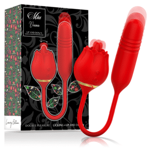MIA™ -ROSE 2 EN 1 RECHARGEABLE POUR UN DOUBLE PLAISIRS  EN SILICONE  ROUGE – Image 6