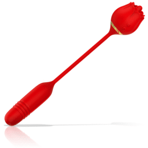 MIA™ -ROSE 2 EN 1 RECHARGEABLE POUR UN DOUBLE PLAISIRS  EN SILICONE  ROUGE – Image 5