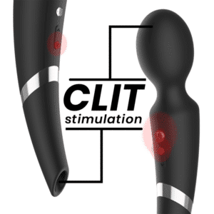 BLACK&SILVER - BECK MASSEUR EN SILICONE AVEC ASPIRATION RECHARGEABLE  NOIR – Image 5