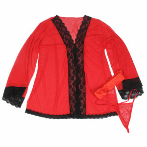 SUBBLIME - ROBE EN TISSU TRANSPARENT DÉTAIL DENTELLE ROUGE – Image 5
