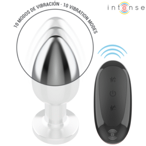 INTENSE - PLUG ANAL 10 VIBRATIONS MÉTAL AVEC TÉLÉCOMMANDE L – Image 4