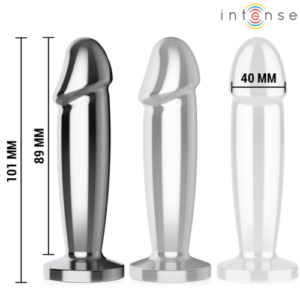 INTENSE - Plug Anal 10 Vibrations Gode Métallique  Télécommande M – Image 4