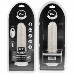 COCK MILLER - GODE AVEC VENTOUSE, LUMIÈRES ET VIBRATIONS AVEC TÉLÉCOMMANDE BLANC 21,5 CM – Image 7