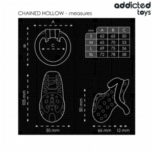 ADDICTED TOYS LOCKED - À PÉNIS CREUSE ENCHAÎNÉE 10,5 CM – Image 5