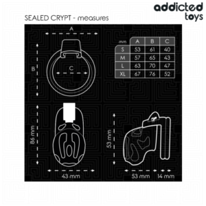 ADDICTED TOYS LOCKED - À PÉNIS CRYPTÉE VERROUILLÉE ET SCELLÉE 8 CM – Image 5