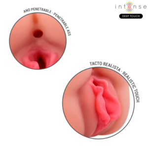 INTENSE DEEP TOUCH - MASTURBATEUR DOUBLES BOUCHE ET VAGIN  - TPE RILEY - ETANCHE – Image 6